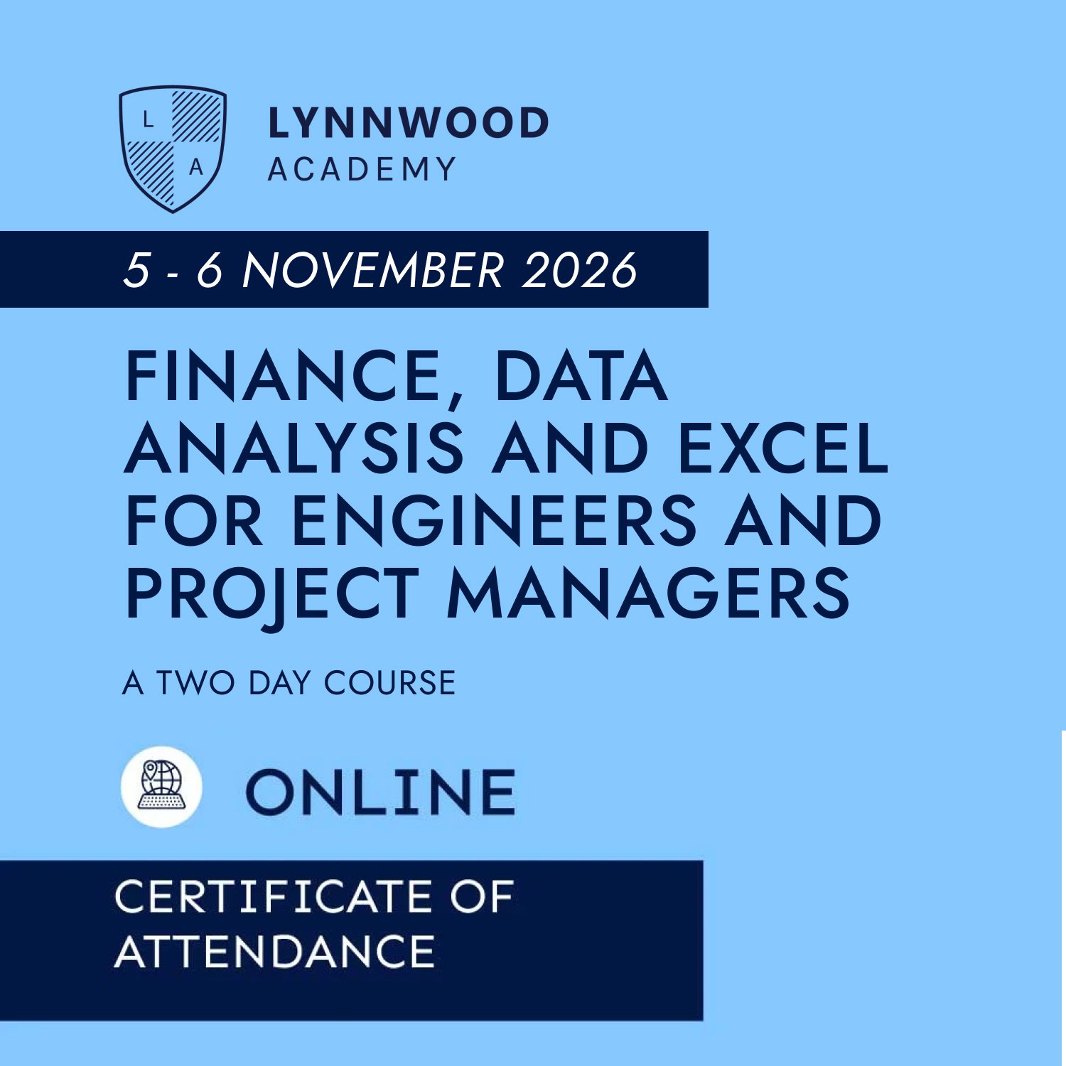 Finance, Data Analysis and Excel for Engineers and Project Managers
