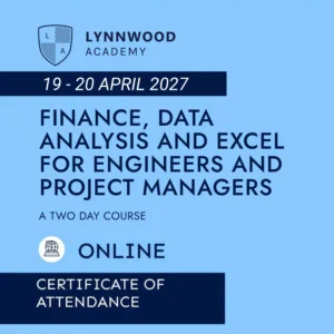Finance, Data Analysis and Excel for Engineers and Project Managers (19 - 20 APR 2027)